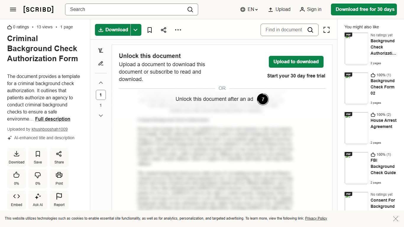Criminal Background Check Authorization Form PDF Background Check Crimes